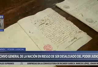 Archivo General de la Nación en riesgo de ser desalojado del Poder Judicial