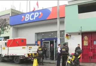 Asalto en agencia bancaria en El Agustino deja a vigilante herido