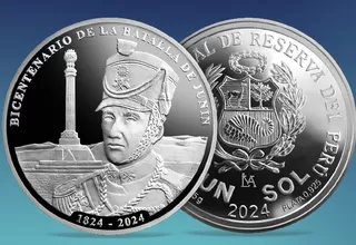 BCRP puso en circulación moneda de plata alusiva al bicentenario de la Batalla de Junín