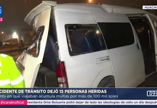Carretera Ramiro Prialé: Accidente múltiple deja 15 heridos