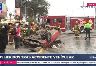 Cercado de Lima: Dos heridos tras accidente vehicular
