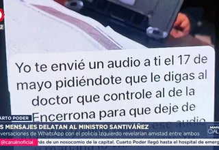 La foto del audio entre el ministro del Interior y el policía Junior Izquierdo