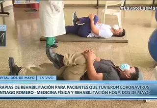 Hospital Dos de Mayo realiza terapias de rehabilitación para pacientes que tuvieron COVID-19