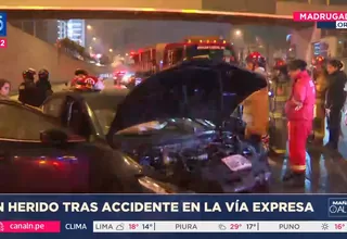 Miraflores: Un herido tras accidente de tránsito en la Vía Expresa