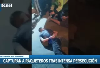 Policía capturó a raqueteros tras persecución por dos distritos