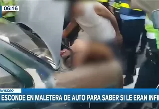 San Isidro: Mujer se esconde en maletera del auto de su pareja para saber si le era infiel