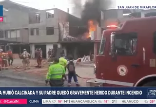 San Juan de Miraflores: Niña murió calcinada y su padré quedó grave durante incendio