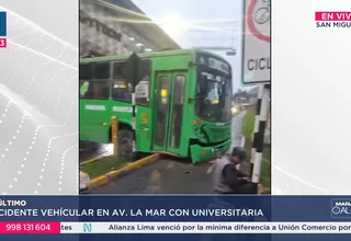 San Miguel: Se registra un accidente de tránsito en el cruce de las avenidas La Mar y Universitaria