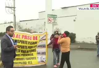Villa El Salvador: Vecinos protestan por constante paso de camiones de carga por área urbana
