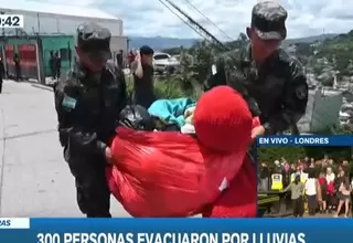 Asciende a 300 la cifra de evacuados por lluvias en Honduras