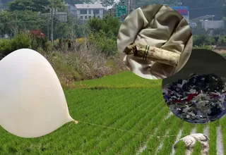 Corea del Norte lanza al Sur cientos de globos cargados de basura