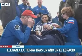 NASA: Astronautas llegan con éxito a la Tierra luego de un año en el espacio