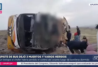 Apurímac: Tres muertos y 29 heridos tras despiste de bus interprovincial