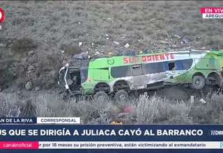 Arequipa: Bus que se dirigía a Juliaca cayó al barranco