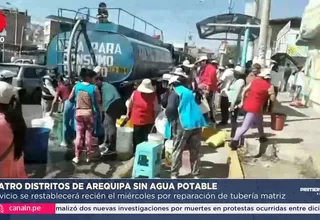 Arequipa: Cuatro distritos sin servicio de agua potable