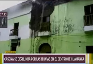 Ayacucho: parte de una casa se derrumbó por intensas lluvias