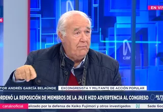 García Belaunde: Me parece una payasada que el Poder Judicial quiera ordenar al Congreso